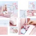 Набор для творчества. Кукольная кроватка с постельным бельем «Розовые сны», 14 х 20 х 10 см - фото 318111015