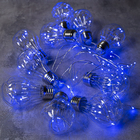 Гирлянда «Нить» 3 м роса с насадками «Лампочки объёмные», IP20, серебристая нить, 100 LED, свечение синее, 3.5 В - Фото 3