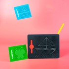 Планшет обучающий «Магнитное рисование», средний, 380 шариков, 10 карточек, цвет чёрный - Фото 7