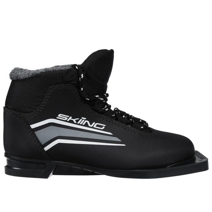 Ботинки лыжные TREK Skiing 1 NN75 ИК, цвет чёрный, лого серый, размер 38 - Фото 1