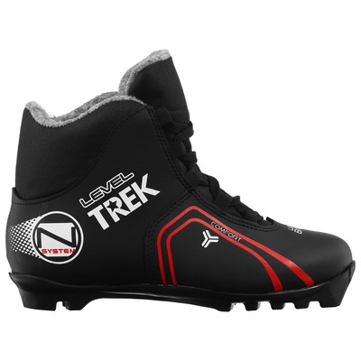 Ботинки лыжные TREK Level 2 NNN ИК, цвет чёрный, лого красный, размер 38