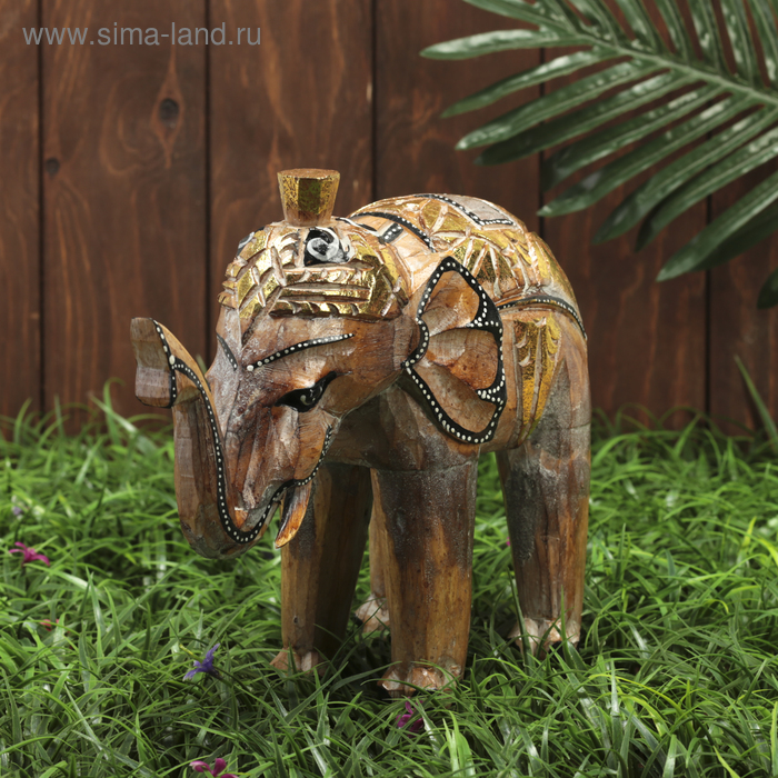 Сувенир «Бежевый слоник», 27×10×25 см, дерево - Фото 1