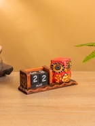 Вечный календарь настольный «Розовая сова», 15×6×7 см, дерево - Фото 1