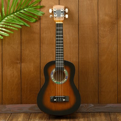 Сувенирный музыкальный инструмент Гитара-укулеле "Тёмная ночь" 55х20х6 см МИКС