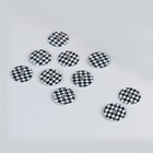 Кнопки пришивные декоративные «Гусиные лапки », d = 18 мм, 5 шт, цвет чёрный/белый - Фото 1
