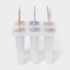 Форма для мороженого «Фламинго», 12.5×11.5×14.5 см, 6 ячеек, прозрачная - Фото 3