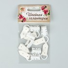 Крючки пластиковые для верхней одежды, 5 × 1,5 см, 6 шт, цвет белый - Фото 4