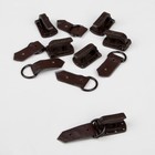 Крючки пришивные, пластиковые, для верхней одежды, 5 × 1,5 см, 6 шт, цвет коричневый - фото 298079159