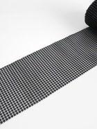 Лента с имитацией страз, 12 см, 9±1 м, чёрная - Фото 4