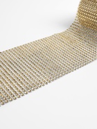 Лента с имитацией страз, 12 см, 9±1 м, цвет золотой - Фото 4