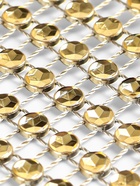 Лента с имитацией страз, 12 см, 9±1 м, цвет золотой - Фото 6