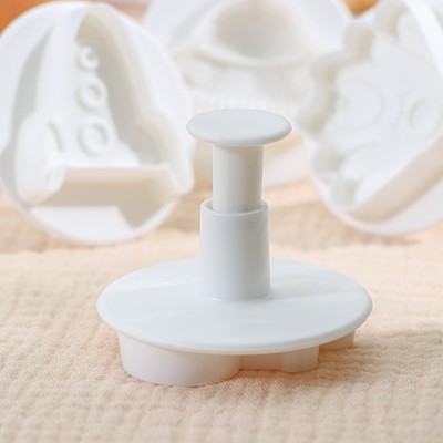 Плунжеры кондитерские Доляна «НЛО», набор 4 шт., пластик, белые