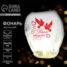 Фонарик желаний «С днём свадьбы», купол - Фото 1