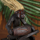 Сувенир дерево календарь "Абориген сидит с барабаном" 19х11х5,5 см - Фото 6