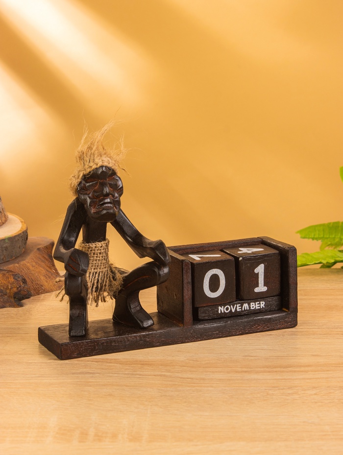 Вечный календарь «Абориген», 14×20×8 см, дерево, МИКС - Фото 1