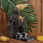 Сувенир дерево календарь "Абориген на мотоцикле" 21х18х7 см - Фото 2