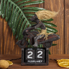 Сувенир дерево календарь "Абориген на мотоцикле" 21х18х7 см - Фото 3