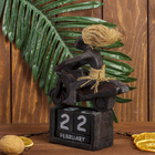 Сувенир дерево календарь "Абориген на мотоцикле" 21х18х7 см - Фото 4