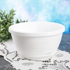 Горшок с поддоном 4,5 л, d=26, h=14 "Марсель", цвет белый - Фото 1