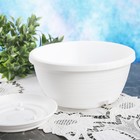 Горшок с поддоном 4,5 л, d=26, h=14 "Марсель", цвет белый - Фото 2