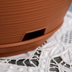 Горшок с поддоном 4,5 л, d=26, h=14 "Марсель", цвет шоколадный - фото 28083260