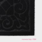 Коврик влаговпитывающий придверный Доляна «Восточная сказка», без окантовки, 39×62 см, цвет чёрный - фото 213184