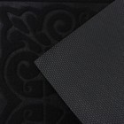Коврик влаговпитывающий придверный Доляна «Восточная сказка», без окантовки, 39×62 см, цвет чёрный - фото 213186