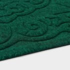 Коврик влаговпитывающий придверный без окантовки Доляна «Восточная сказка», 40×60 см, цвет зелёный - фото 16105240