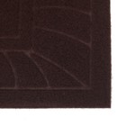 Коврик влаговпитывающий придверный без окантовки «Три листа», цвет коричневый - Фото 2
