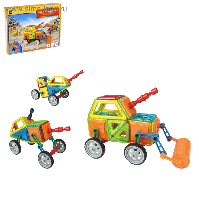 Конструктор магнитный «Магический магнит», 76 деталей - Фото 1