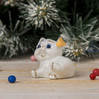 Сувенир керамика "Хрюшка-свинюшка" белая с золотом МИКС 5,5х4х4,5 см - Фото 3