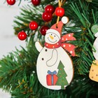 Подвеска новогодняя «Снеговик с подарочками», МИКС - Фото 2