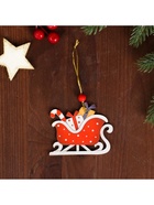Елочная игрушка «Сани с подарками» - Фото 4