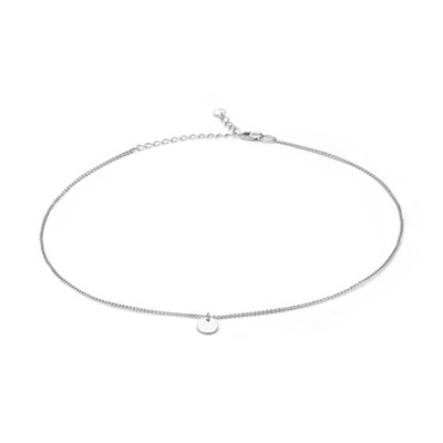 Колье-чокер «Симпл», 33 см, родирование, цвет серебро