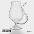 Бокал из стекла с трубочкой для вина Magistro «Пантера», 300 мл - фото 320346728