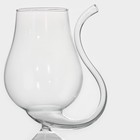 Бокал из стекла с трубочкой для вина Magistro «Пантера», 300 мл - Фото 3