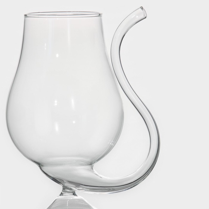 Бокал из стекла с трубочкой для вина Magistro «Пантера», 300 мл - фото 1908404010