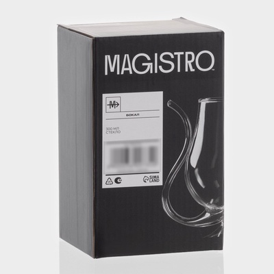 Бокал для вина Magistro «Forma. Пантера», 300 мл, с трубочкой, стекло, прозрачный