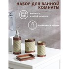 Набор аксессуаров для ванной комнаты «Ореон», 4 предмета (дозатор 350 мл, мыльница, 2 стакана), цвет бежевый 3630185 - фото 8717166