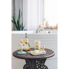 Набор аксессуаров для ванной комнаты «Утиные истории», 4 предмета, дозатор 200 мл, мыльница, стакан, подставка для щёток, белый - Фото 5