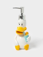 Набор аксессуаров для ванной комнаты «Утиные истории», 4 предмета, дозатор 200 мл, мыльница, стакан, подставка для щёток, белый - Фото 4