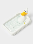 Набор аксессуаров для ванной комнаты «Утиные истории», 4 предмета, дозатор 200 мл, мыльница, стакан, подставка для щёток, белый - Фото 9