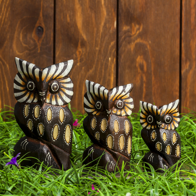 Набор сувенирный «Совы», h=8 см, h=10 см, h=12 см