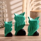 Набор сувенирный "Разноцветные совы" (8,10,12) 9х5х12 см зеленые - фото 22845904