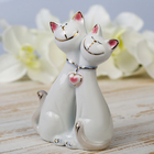 Сувенир керамика "Кот и кошка с сердечком" цветные 13х9,5х5 см - Фото 3