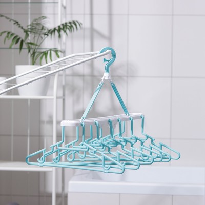 Сушилка для белья подвесная, 48×38×47 см, 6 вешалок, цвет МИКС