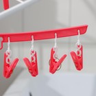 Сушилка для белья подвесная Доляна, 8 прищепок, 29 см, МИКС - Фото 4
