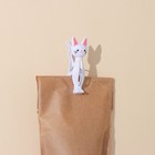 Прищепки бельевые «Коты», 7 см, 4 шт, цвет МИКС - фото 8410163