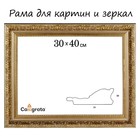 Рама для картин (зеркал) 30 х 40 х 5,1 см, пластиковая, Delia золотая - фото 8717297