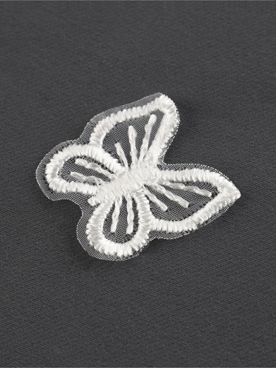 Аппликация для одежды «Бабочка», текстильная, 2.5×2.5 см, 10 шт., белая